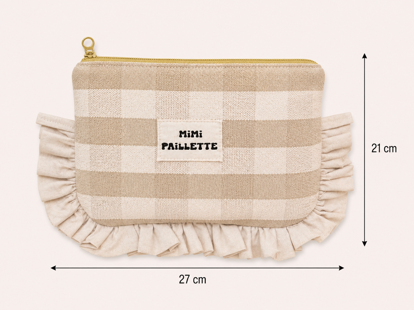 La pochette mini beige élégance