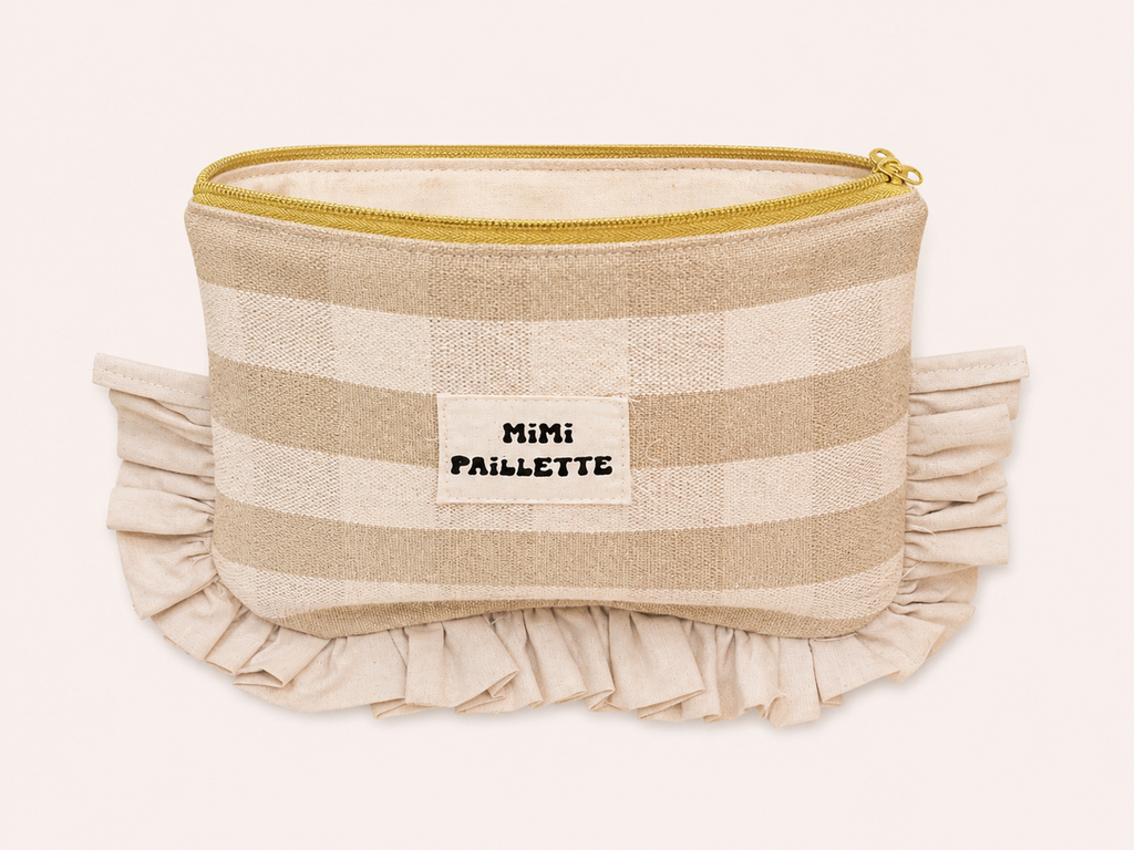 La pochette mini beige élégance