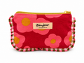 La mini pochette fleur framboise