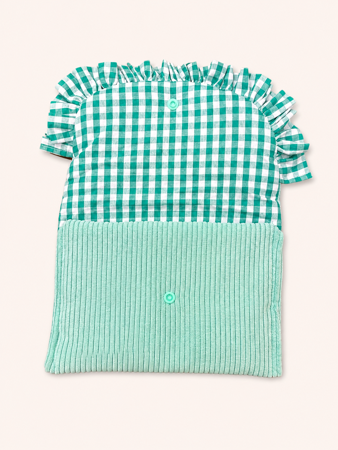 La pochette mini menthe volantée