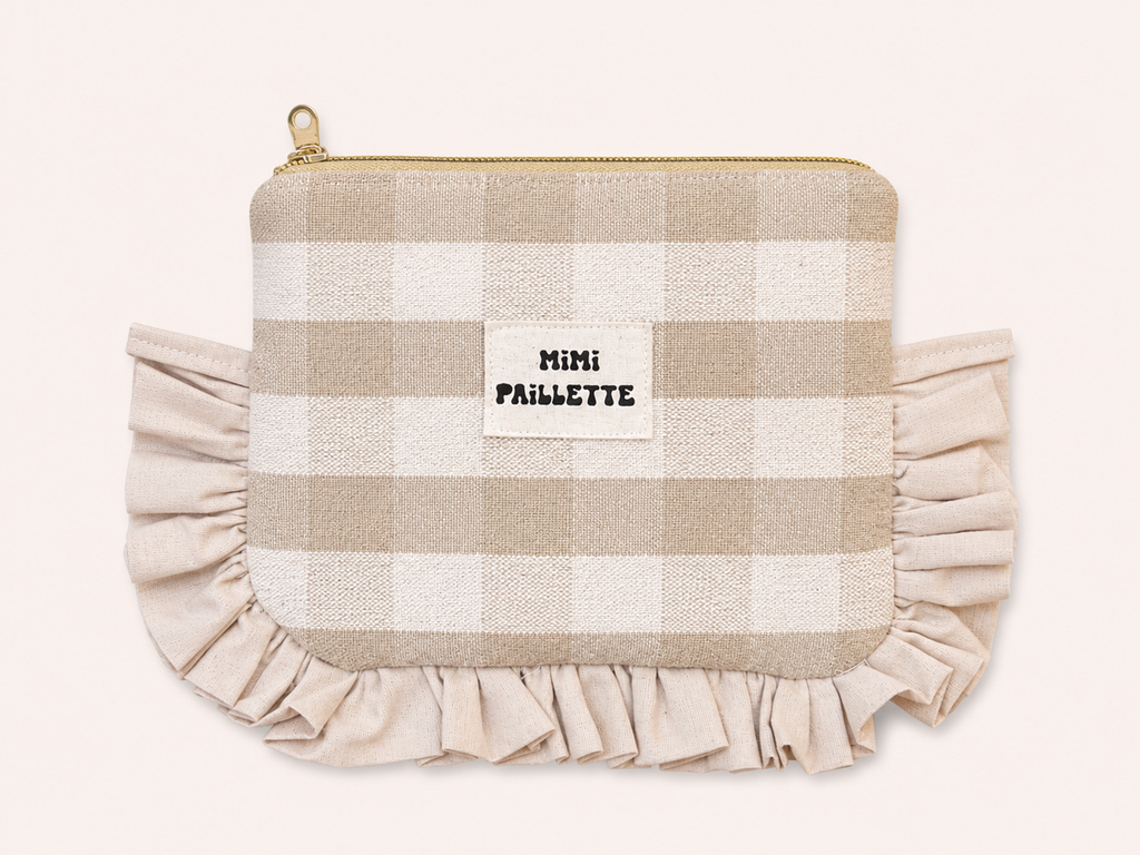 La pochette mini beige élégance