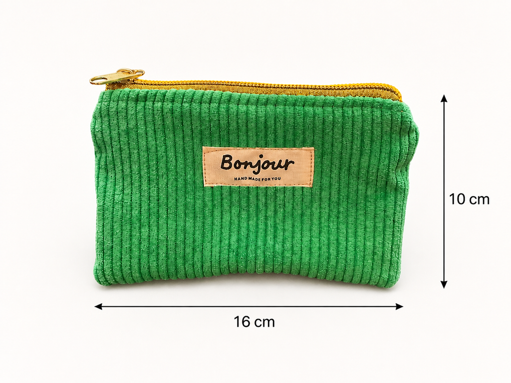 La mini pochette velours Green