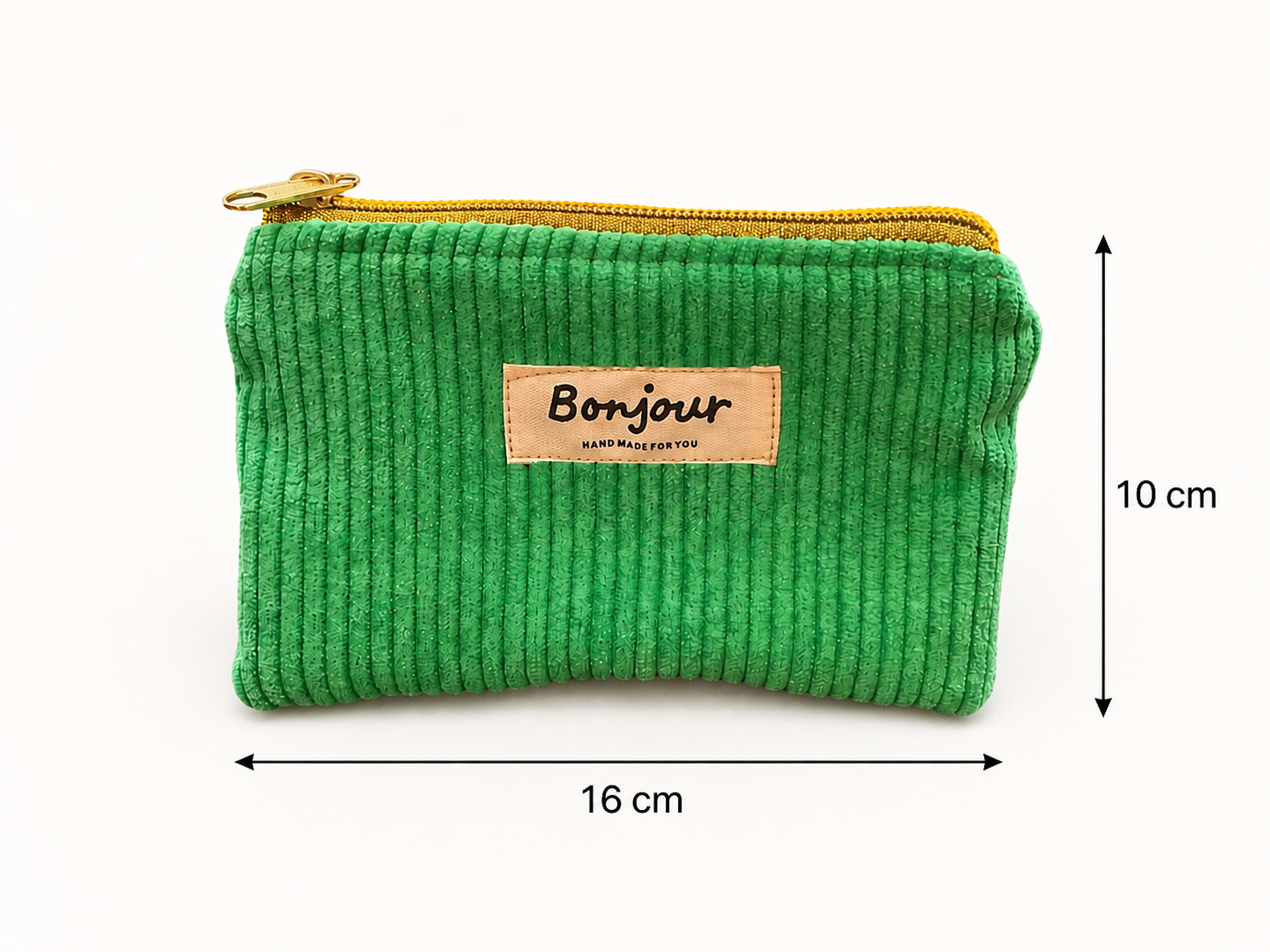 La mini pochette velours Green