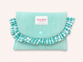 La pochette mini menthe volantée