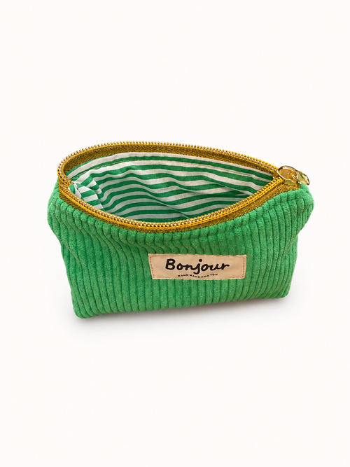 La mini pochette velours Green