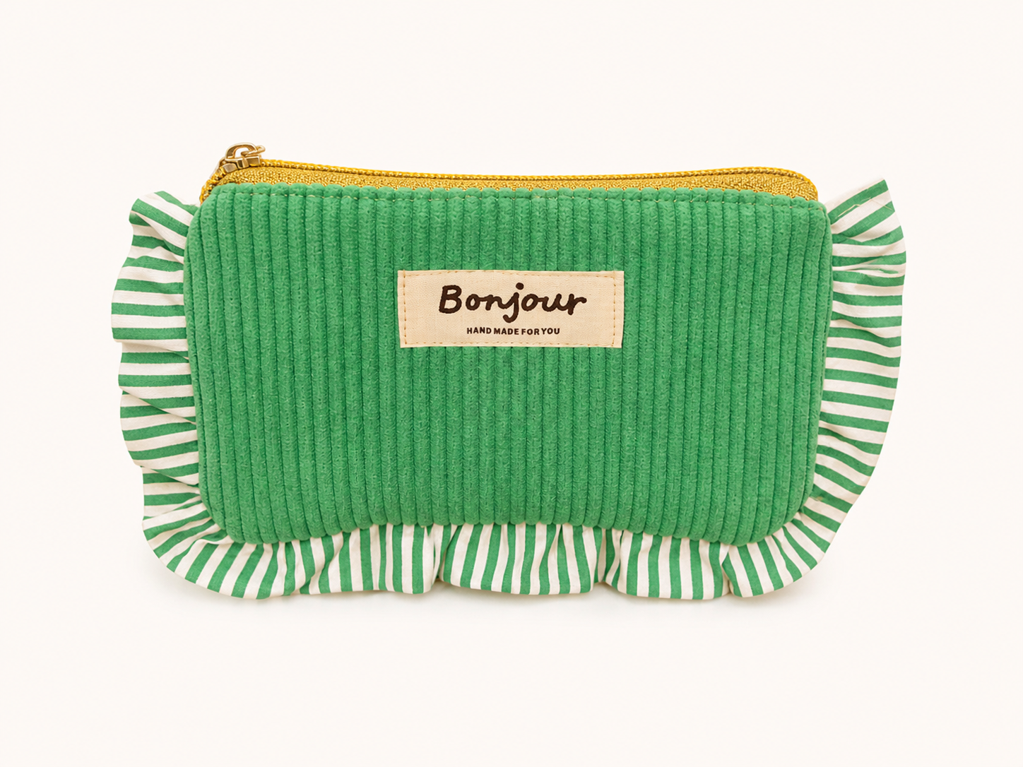 La mini pochette matcha volantée
