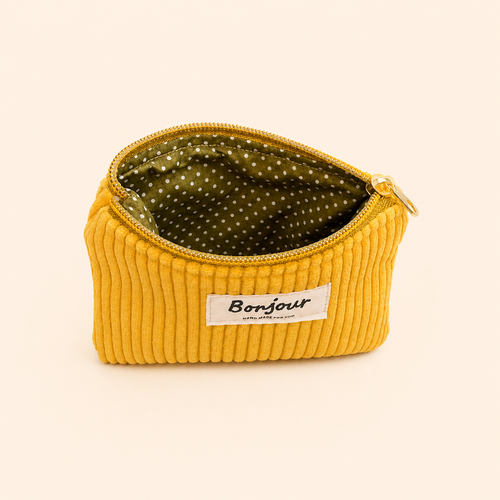 La mini pochette soleil moutarde