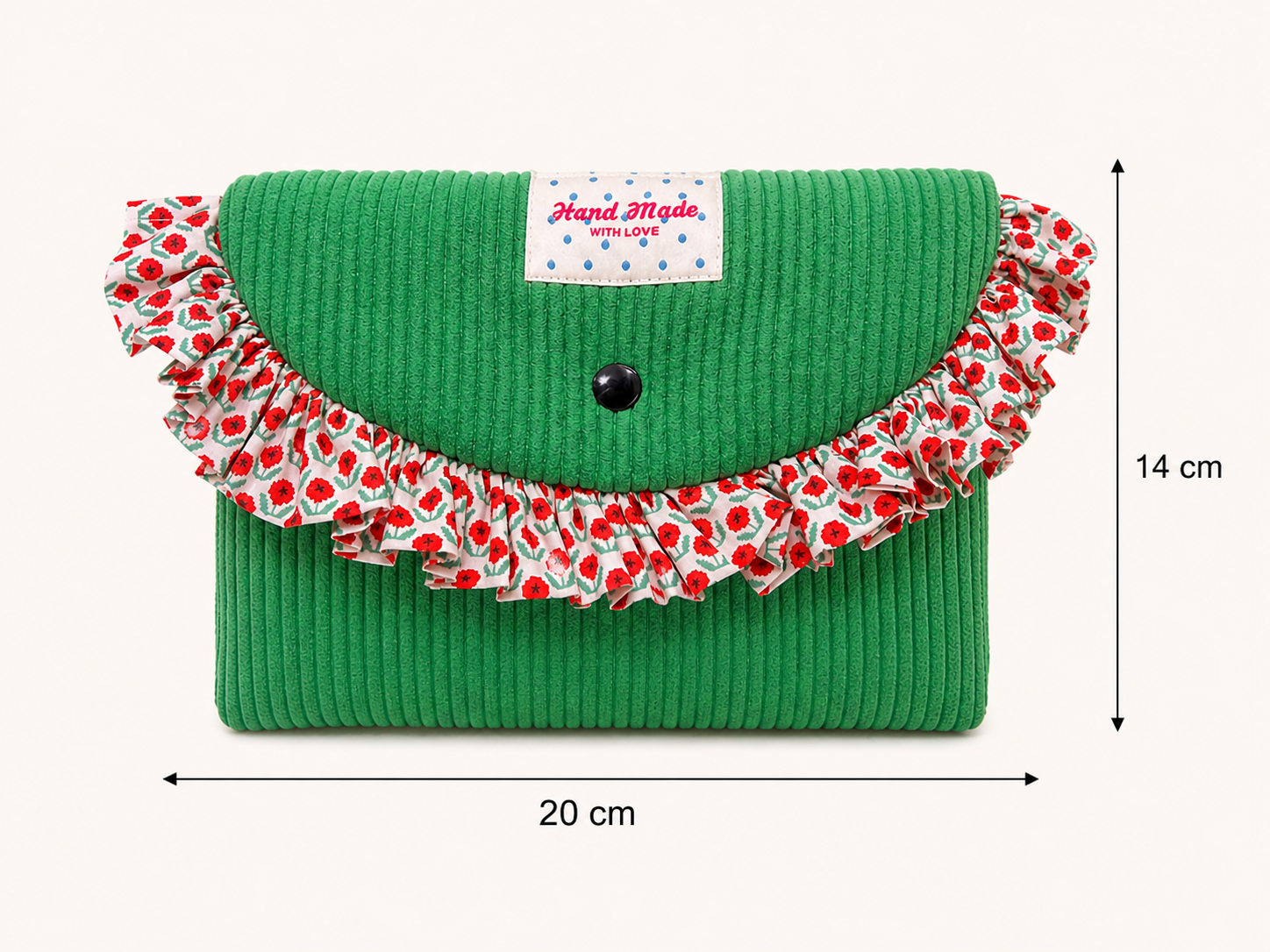 La pochette mini coquelicot bohème