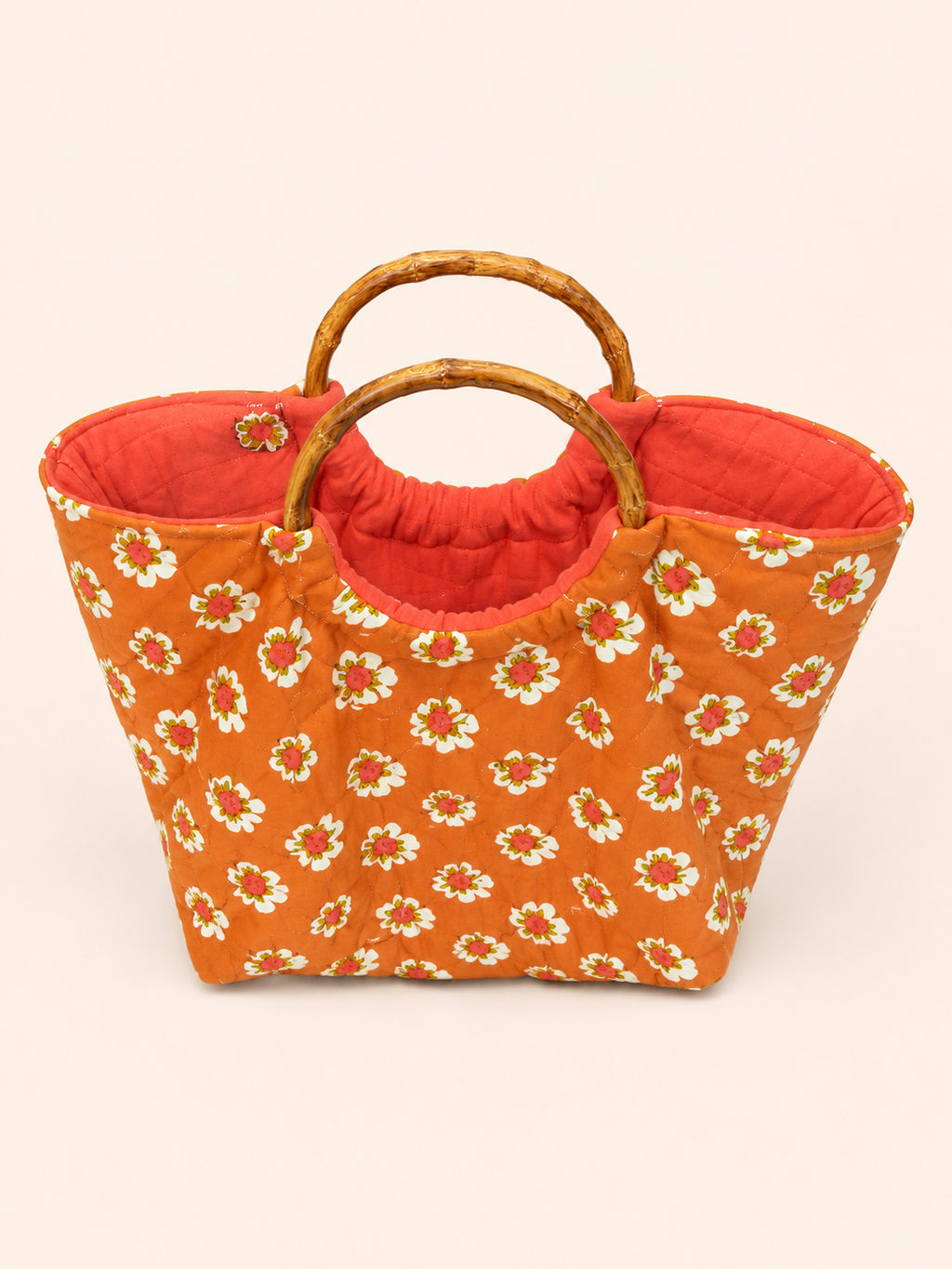 Le sac bambou corail fleuri