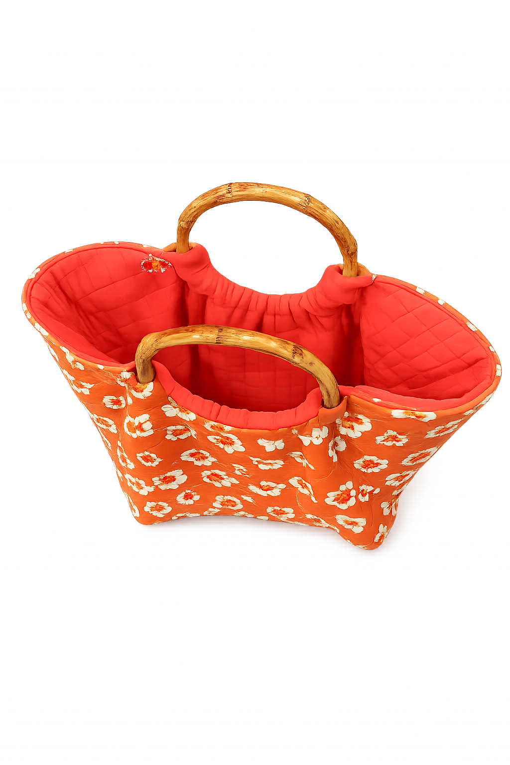 Le sac bambou corail fleuri