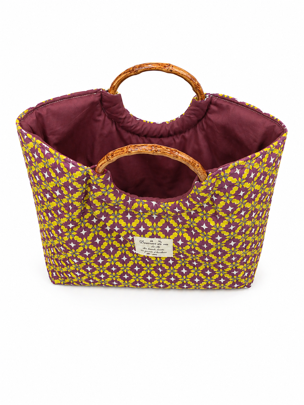 Le sac bambou mosaïque chic