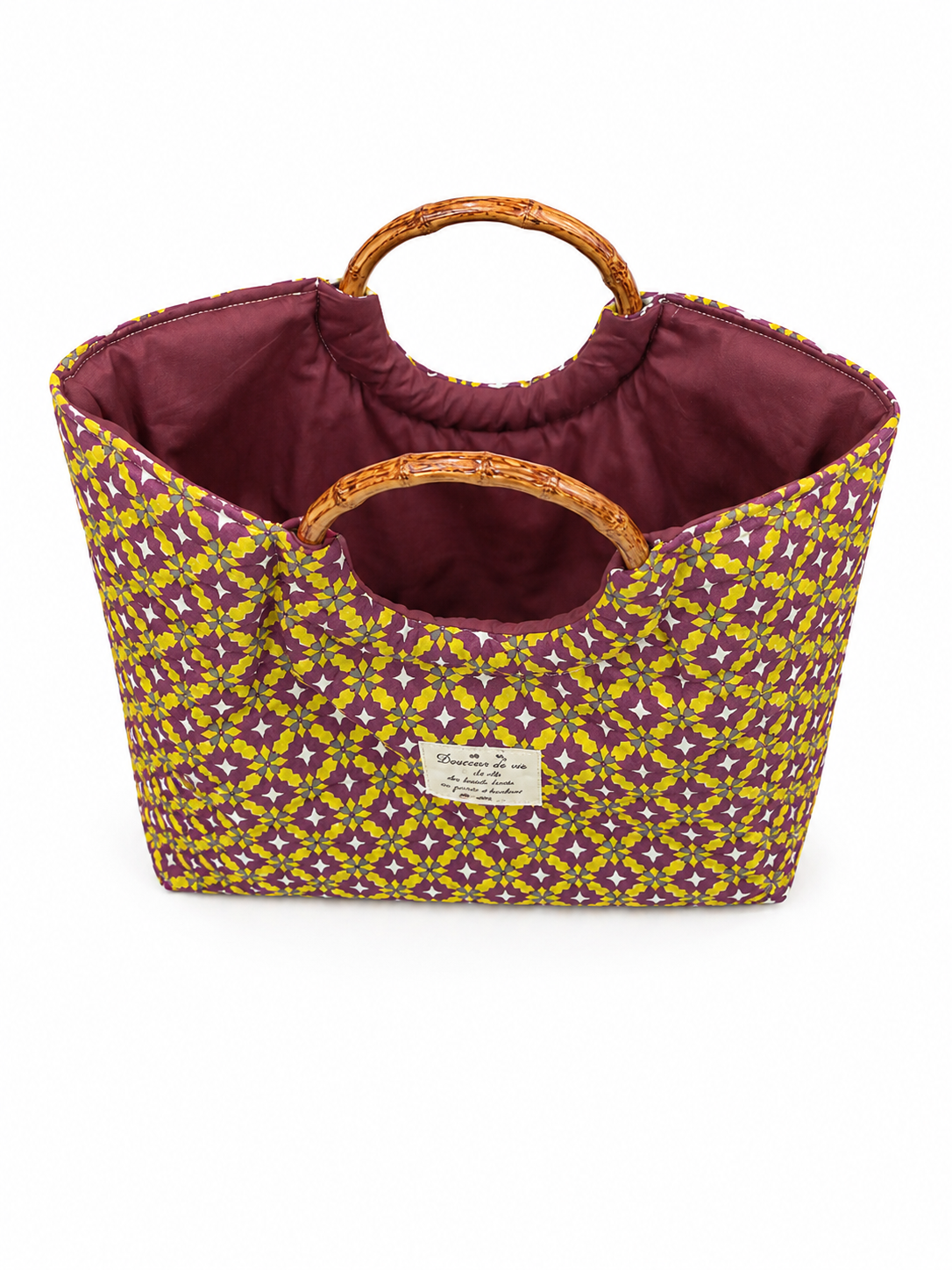 Le sac bambou mosaïque chic