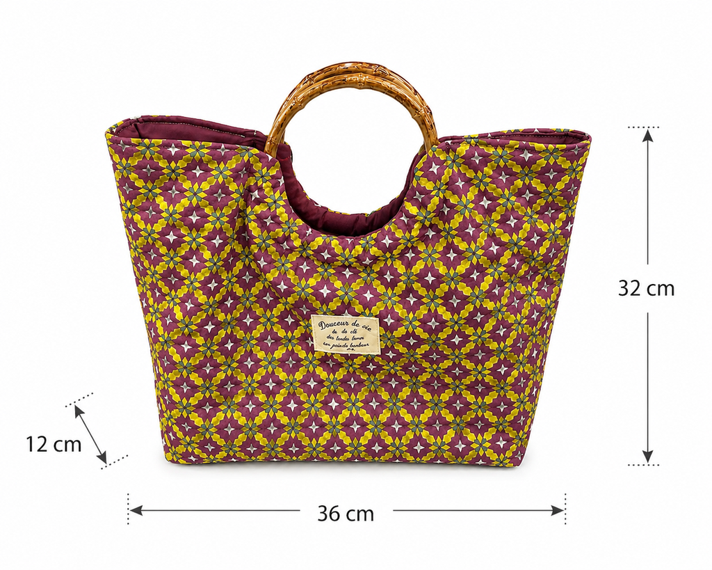 Le sac bambou mosaïque chic